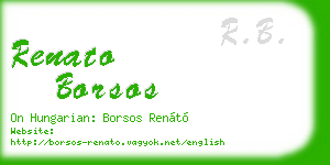 renato borsos business card