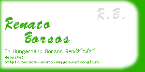 renato borsos business card